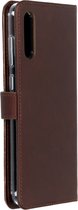 Samsung Galaxy A70 Hoesje Met Pasjeshouder - Selencia Echt Lederen Bookcase - Bruin