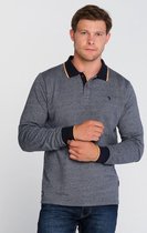 J&JOY - Poloshirt Mannen Ontario Forest Grey & Blue Print