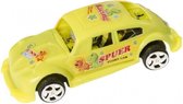 auto Toon Car junior 5,5 cm geel