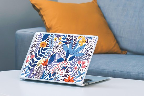 Sticker ordinateur portable - 10,1 pouces - Été - Feuilles - Plantes - Motifs