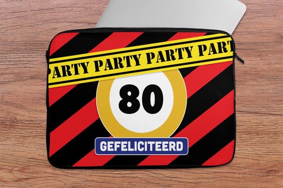 Housse ordinateur 13 pouces - Fête - Anniversaire - 80 ans - Housse ordinateur