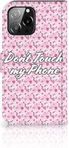 Bookcase iPhone 13 Pro Max Hoesje Flowers Pink DTMP