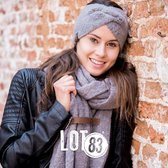 LOT83 | Fijn gebreide knitted, Lange Sjaal | Fem Grey