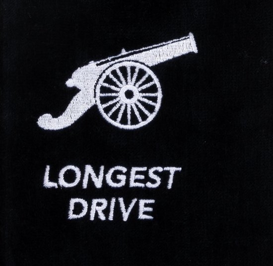 Nova Golf Longest Drive' Golfhanddoek - Zwart Wit van Nova Golf — afbeelding 2