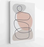 Canvas schilderij - Abstract wall art vector collection. Abstract organic shape Art design for poster, print, cover, wallpaper, Minimal and natural wall art. 2 -    – 1820781860 -