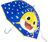 Kinder paraplu Baby Shark blauw 71 cm