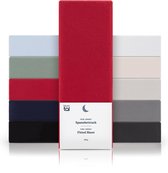 Blumtal Hoeslaken - Fitted Sheet - Jersey - Katoen -  75/80 x 190/200 x 30 cm - Rood