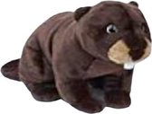 knuffelbever junior 30 cm pluche bruin