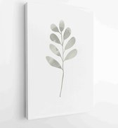 Canvas schilderij - Botanical wall art vector set. Earth tone boho foliage line art drawing with abstract shape. 1 -    – 1881805174 - 80*60 Vertical