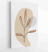 Canvas schilderij - Botanical and gold abstract wall arts vector collection. 4 -    – 1880158279 - 80*60 Vertical