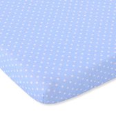 My Sweet Baby Hoeslaken Polka Dots Blauw-Ledikant (60 x 120 cm)