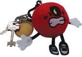 sleutelhanger smiley 8 cm rood