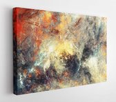 Canvas schilderij - Bright artistic splashes. Abstract painting color texture. Modern futuristic pattern. Multicolor dynamic background. Fractal artwork for creative graphic design