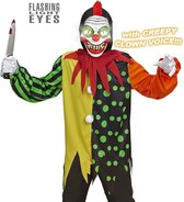 Widmann - Monster & Griezel Kostuum - Horror Clown Elektro - Jongen - Multicolor - Maat 128 - Halloween - Verkleedkleding