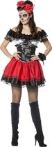 Wilbers & Wilbers - Spaans & Mexicaans Kostuum - Mexican Day Of The Dead - Vrouw - rood - Maat 38 - Halloween - Verkleedkleding