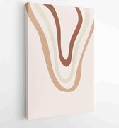 Canvas schilderij - Earth tones organic shape Art design for poster, print, cover, wallpaper, Minimal and natural wall art. Vector illustration. 3 -    – 1834708723 - 115*75 Vertic