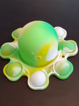 Fidget toys - Octopus- Groen, geel en Wit kleur - Reversible Octopus