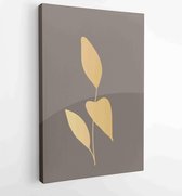 Canvas schilderij - Marble art design with abstract shape and gold pattern. Design for print, cover, wallpaper, Minimal and natural wall art. 1 -    – 1843002343 - 80*60 Vertical