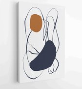 Canvas schilderij - Abstract organic shape Art design for poster, print, cover, wallpaper, Minimal and natural wall art. Vector illustration. 1 -    – 1834428169 - 80*60 Vertical