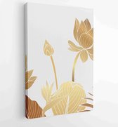 Canvas schilderij - Design for packaging design, social media post, cover, banner, Wall arts, Gold geometric pattern design vector 2 -    – 1813304902 - 40-30 Vertical