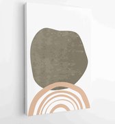 Canvas schilderij - Abstract organic shape Art design for poster, print, cover, wallpaper, Minimal and natural wall art. 1 -    – 1827200501 - 115*75 Vertical