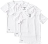Little Label Ondergoed Jongens - T shirt Jongens Maat 158-164 - Wit - Zachte BIO Katoen - 3 Stuks - V-hals basic T shirt jongens - Voordeelset