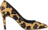 Lina Locchi Pumps / Stiletto Dames / Damesschoenen - Leer - Leopardprint - Blokhak hoogte 9 cm - L1055 Leopardprint - Leopard - Maat 41