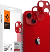 Spigen - Apple iPhone 13 / iPhone 13 Mini camera lens screenprotector - Rood - 2 pack