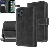 UNIQ Accessory Telefoonhoesje voor Apple iPhone 11 Pro Max, zwart kunstleer, Book Case met uitstekende bescherming.