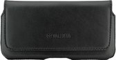 Sony Xperia L3 Hoesje - Valenta - Durban Serie - Echt Leer Broekriemhoesje - Zwart - Hoesje Geschikt Voor Sony Xperia L3