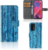 Magnet Case OPPO A54 5G | A74 5G | A93 5G Telefoonhoesje Wood Blue