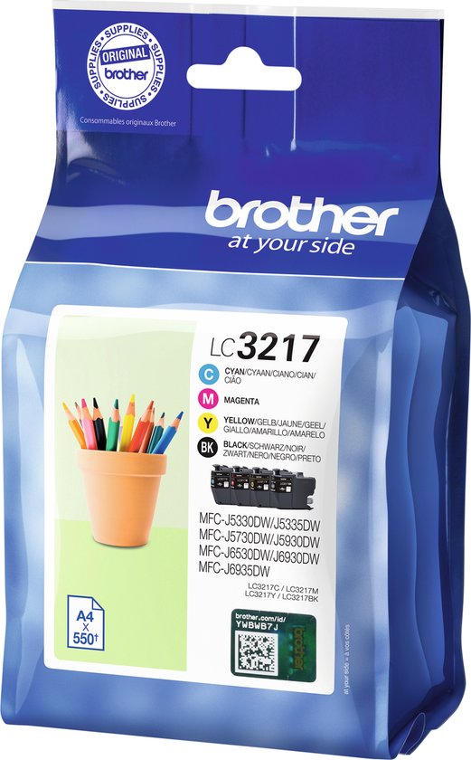 Brother LC-3217 - Inktcartridge - Zwart / Cyaan / Magenta / Geel | bol.com