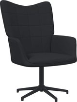 Relaxstoel 62x67x97,5 cm stof zwart
