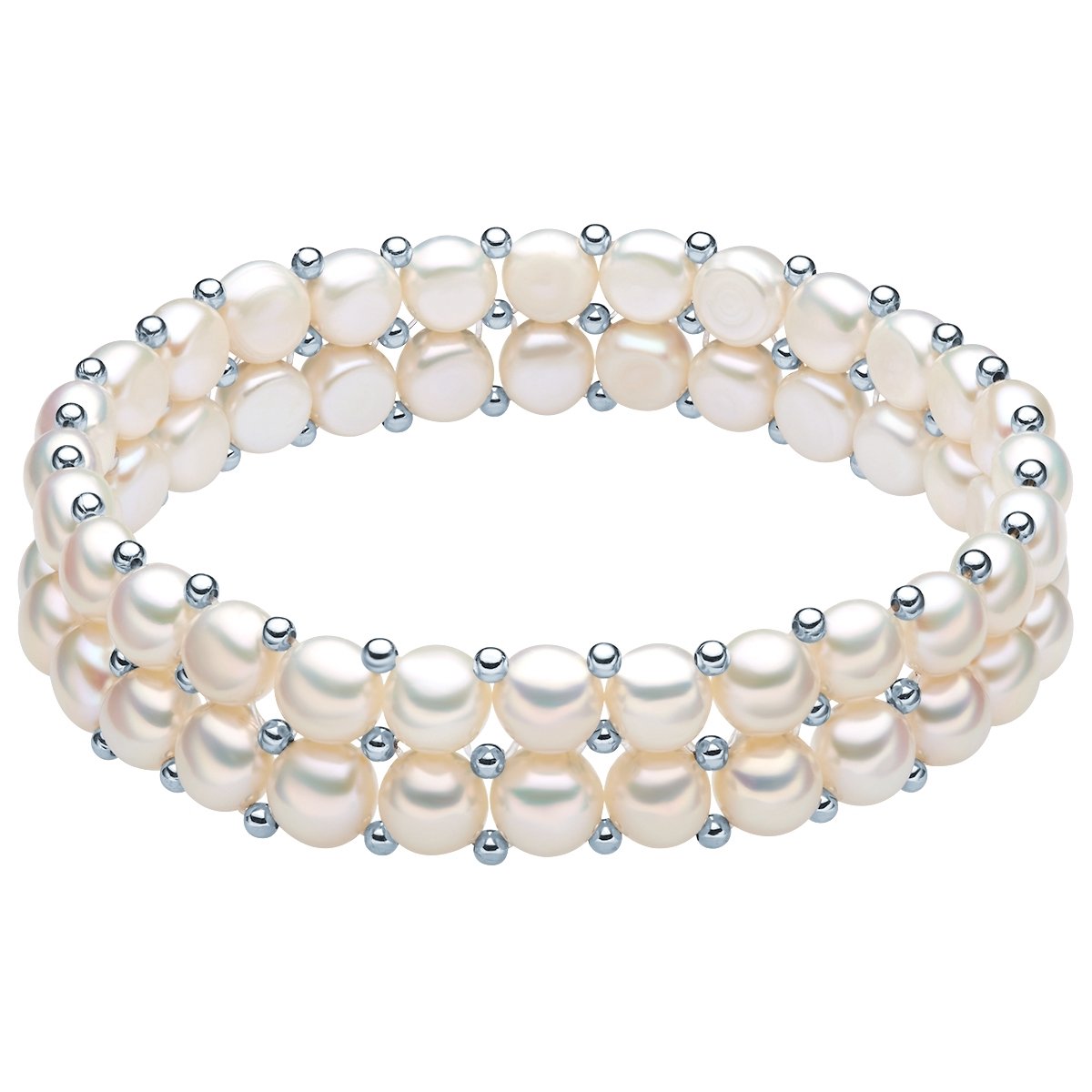 Valero Pearls Parel armband Sterling zilver Gekweekte zoetwaterparels wit