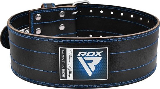 RDX Sports Weight Lifting Belt RD1 Zwart/Blauw Maat M