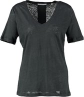Yaya zwart linnen t-shirt - valt ruim - Maat L
