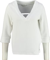 Garcia off white blouse shirt polyester stretch 3/4 mouw - valt kleiner - Maat S