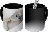 Magische Mok - Foto op Warmte Mok - Baby - Zwaan - Kuiken - 350 ML