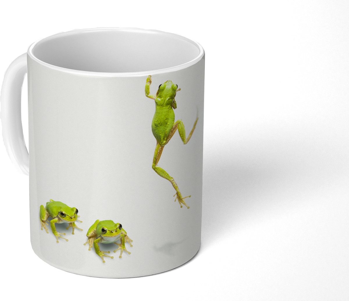 Mok - Koffiemok - Kikker - Dieren - Groen - Mokken - 350 ML - Beker - Koffiemokken - Theemok