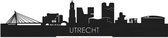 Standing Skyline Utrecht Zwart hout - 40 cm - Woon decoratie om neer te zetten en om op te hangen - Meer steden beschikbaar - Cadeau voor hem - Cadeau voor haar - Jubileum - Verjaardag - Housewarming - Aandenken aan stad - WoodWideCities