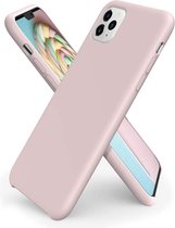 Mobiq - Liquid Siliconen Hoesje iPhone 11 Pro - roze