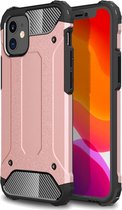 Mobiq Rugged Armor Case iPhone 12 Mini | Stevige back cover | TPU en Polycarbonaat | Stoer ontwerp | Schokbestendig hoesje Apple iPhone 12 Mini (5.4 inch)