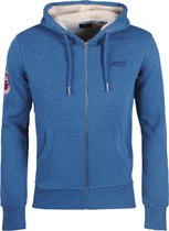 Superdry - Heren Vest - Orange Label Winter Zip Hoodie - Blauw