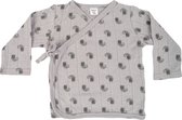 Lodger Baby Longsleeve maat 62 - Topper - 100% Katoen - Hydrofiel - Perfecte Pasvorm - Elastisch - Overslag - Oeko-Tex - 2-4M - Grijs