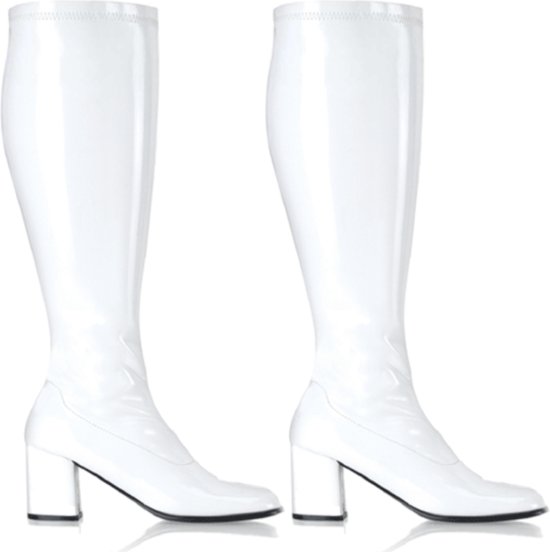Glimmende witte laarzen dames 39 | bol.com