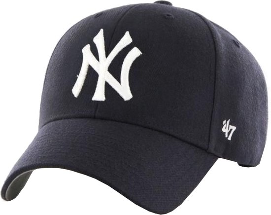 Brand '47 - MLB - Honkbalpet - Baseball Cap - MVP - Wol - Logo Cap - New York Yankees - Verstelbaar - Volwassenen - Donkerblauw - One Size