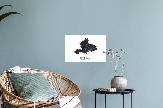 Stickers muraux - Film autocollant - Gueldre - Nederland - Carte - 30x20 cm - Film adhésif - Stickers muraux Chambre d'enfant - Papier peint autocollant