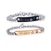 His Queen & Her King armband set | Liefdes Cadeau | Romantisch Cadeau | Cadeau voor Man | Valentijnscadeau | Geschenkset Mannen | Geschenkset Vrouwen | | Valentijn