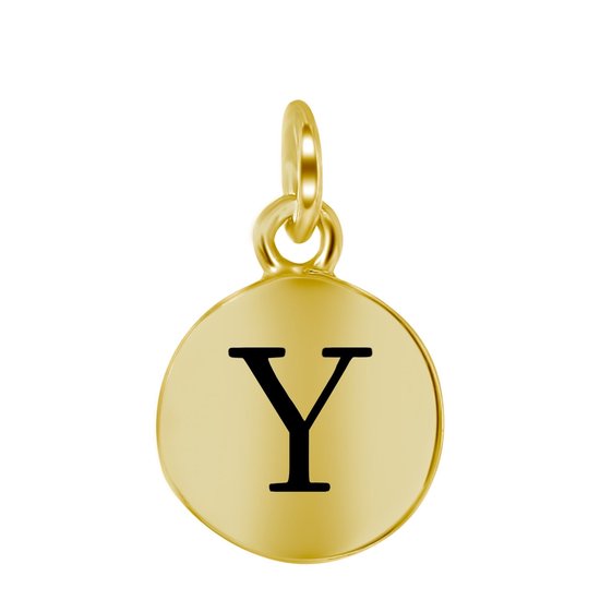 Pendentif alphabet en argent plaqué or - Y