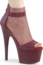 Pleaser Plateau Laarzen, Paaldans schoenen -35 Shoes- ADORE-765RM Paaldans schoenen Bordeaux rood